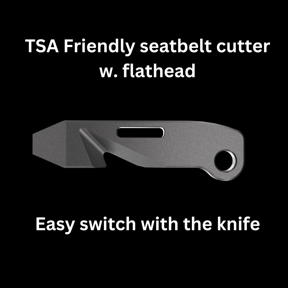 TSA friendly seatbelt/box cutter